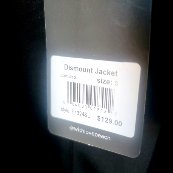 NWT Peach Dismount Jacket Small black Faux Leather - Picture 6 of 14